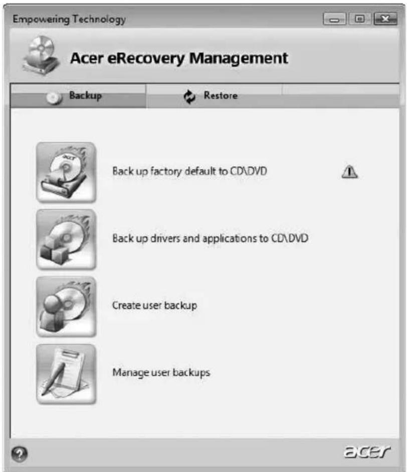ACER Aspire 5535 - Burn backup discs - 2