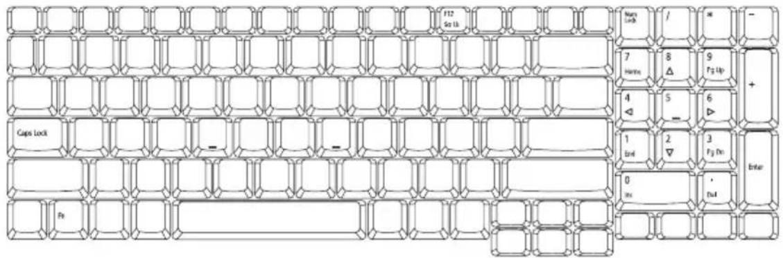 ACER Aspire 7520G - Lock keys and separate numeric keypad - 1