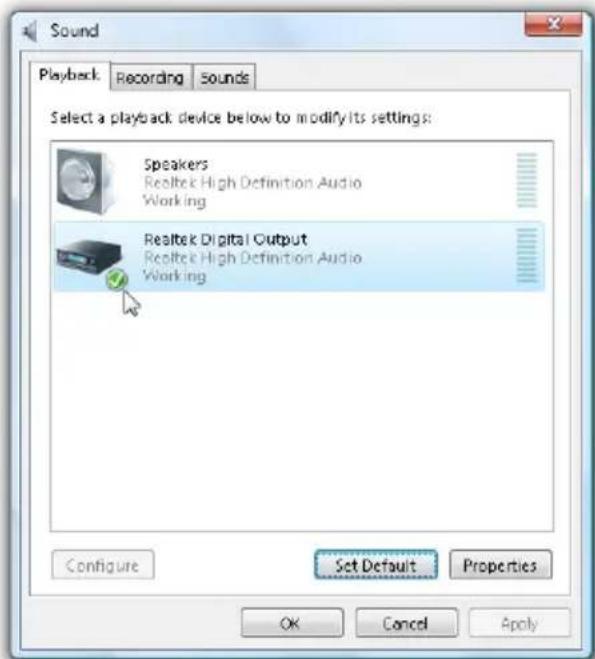 ACER Aspire 7520G - Set playback as digital output - 2