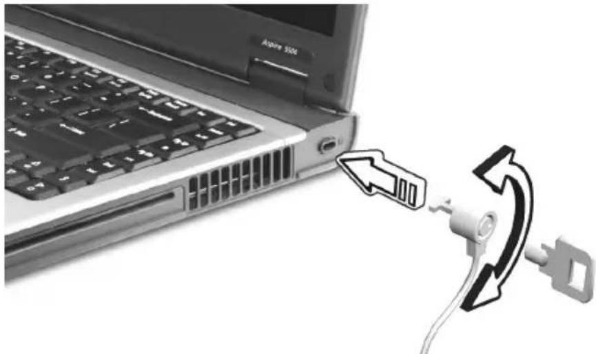 ACER Aspire 5500 - Using a computer security lock - 1