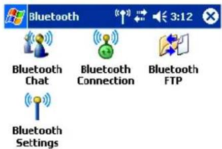 Bluetooth 3:12 Bluetooth Chat Bluetooth Connection Bluetooth FTP Bluetooth Settings