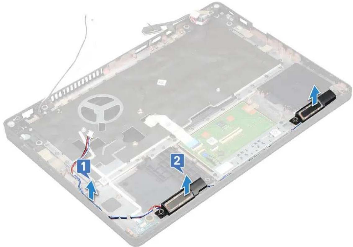 DELL Latitude 5491 - Removing the speaker - 1