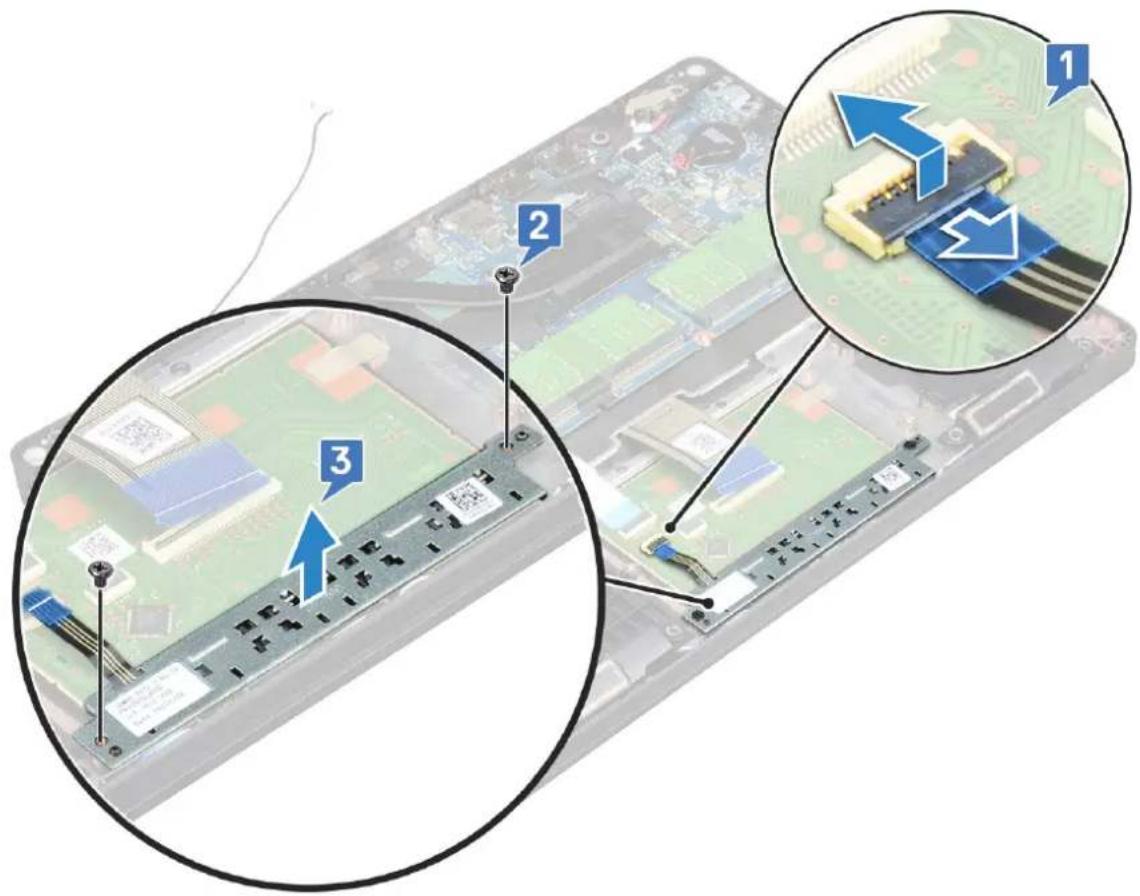 DELL Latitude 5491 - Removing the touchpad - 1