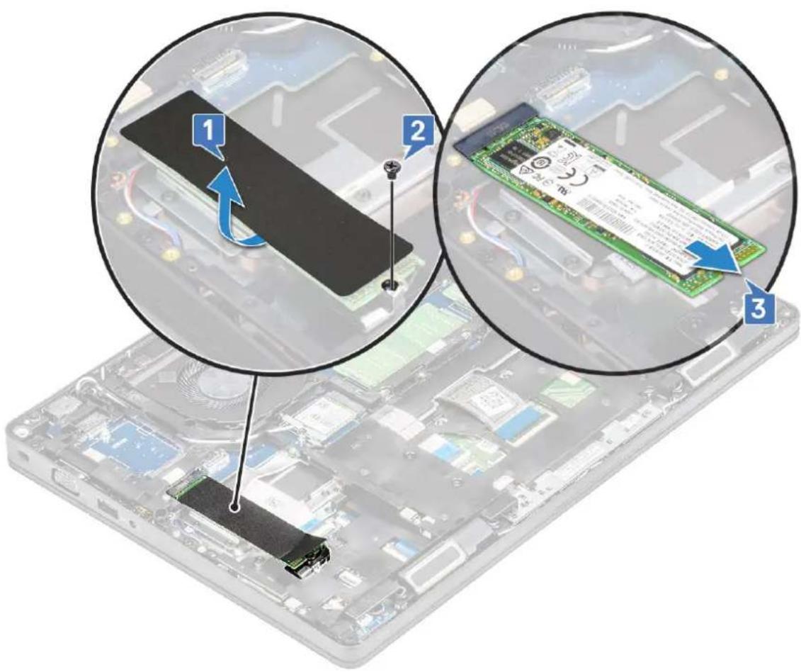 DELL Latitude 5491 - Removing the SSD card - 3