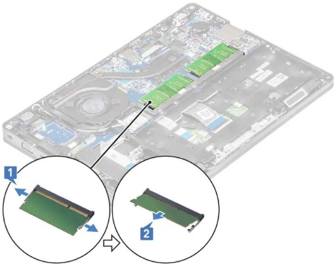 DELL Latitude 5491 - Removing the memory module - 1
