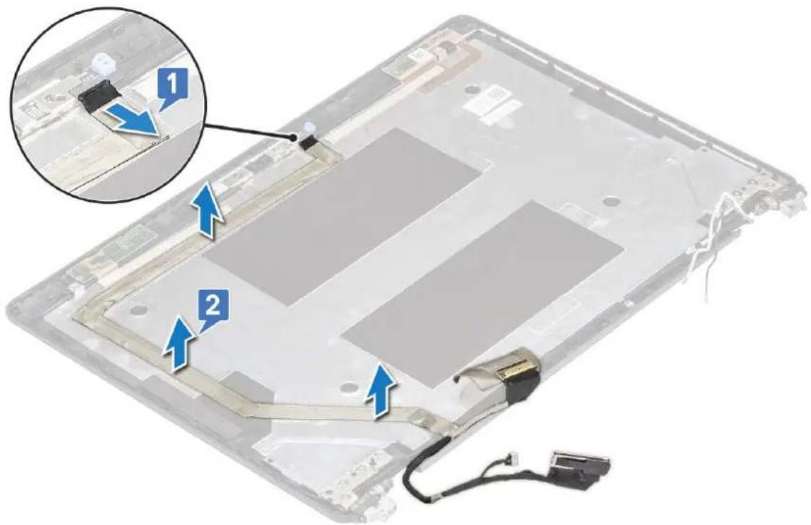 DELL Latitude 5491 - Removing display cable - 1
