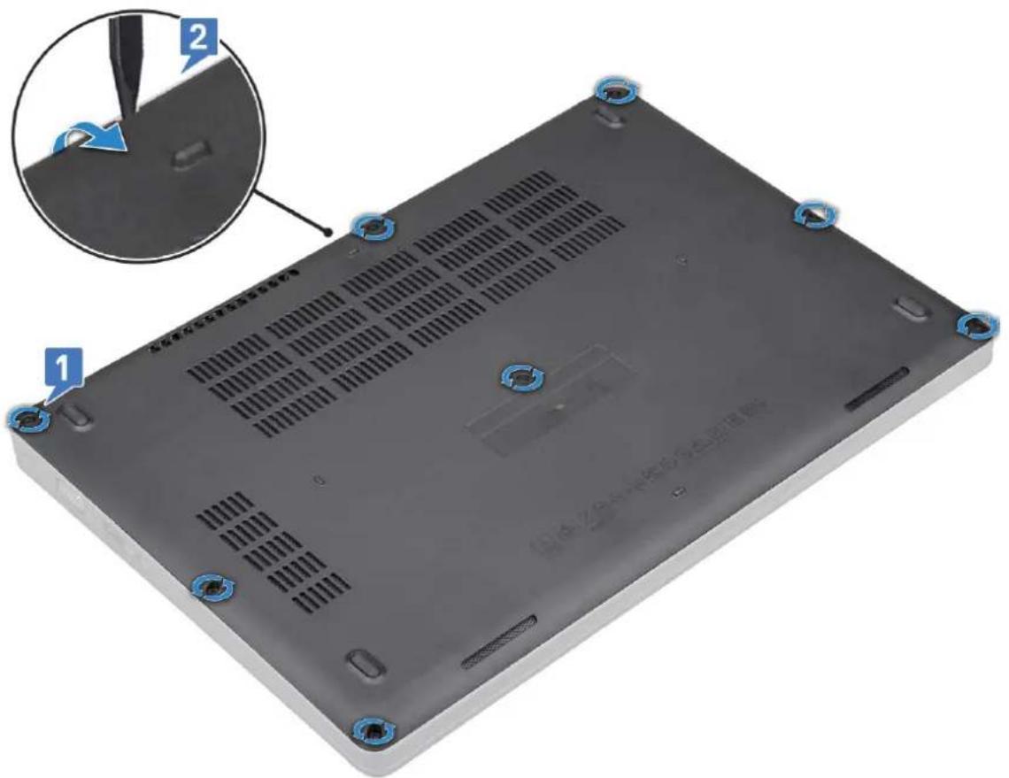 DELL Latitude 5491 - Removing the base cover - 2