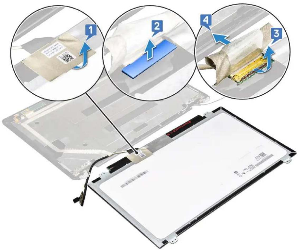 DELL Latitude 5491 - Removing display panel - 2