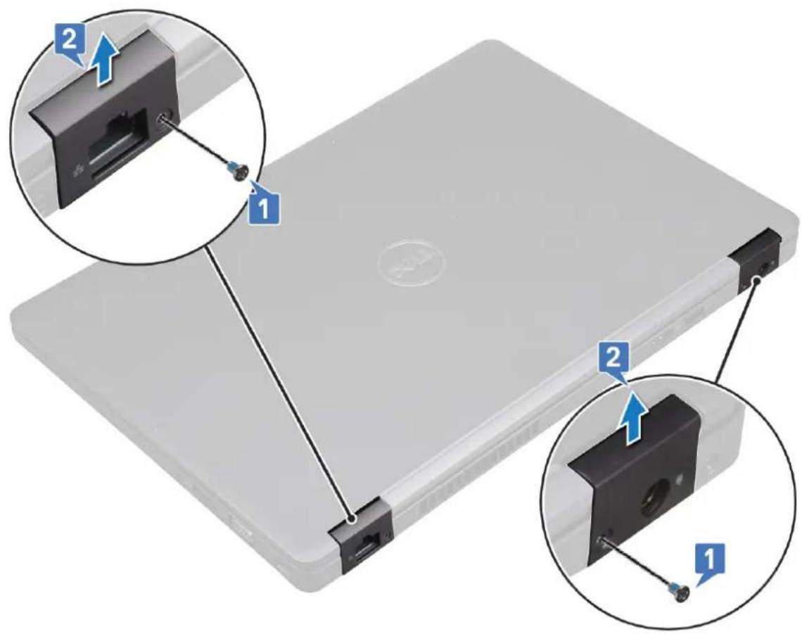 DELL Latitude 5491 - Removing display hinge cover - 1