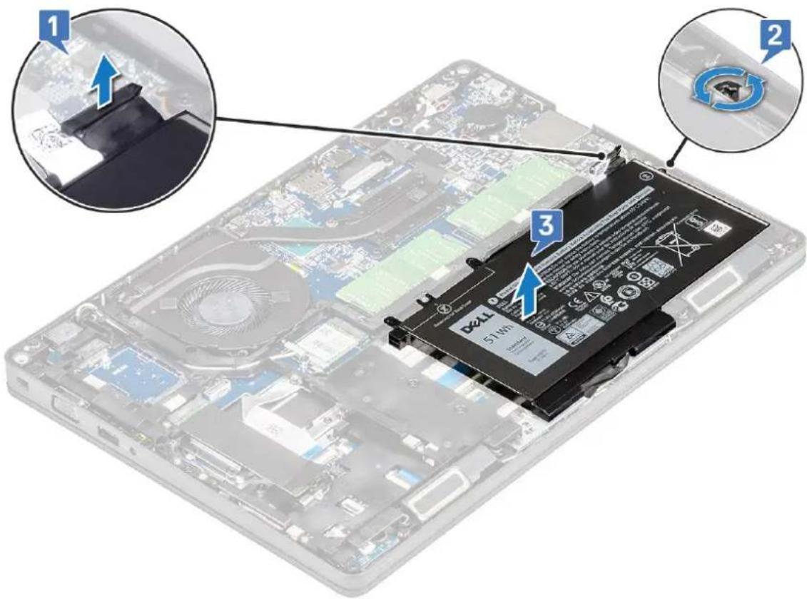 DELL Latitude 5491 - Removing the battery - 1