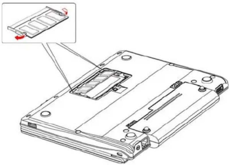 TOSHIBA Mini NB100 - Removing memory module - 3