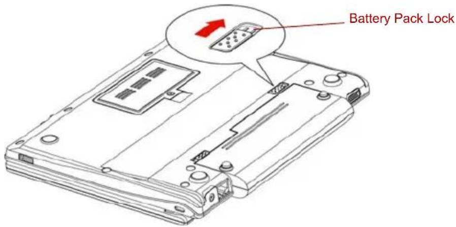 TOSHIBA Mini NB100 - Removing the battery pack - 2