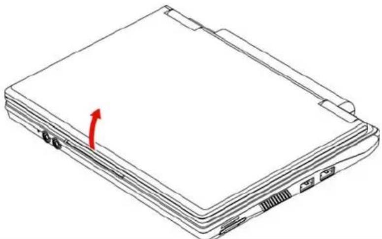 TOSHIBA Mini NB100 - Opening the display - 2