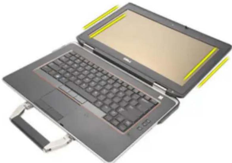 DELL Latitude E6420 ATG - Removing the Display Bezel - 1