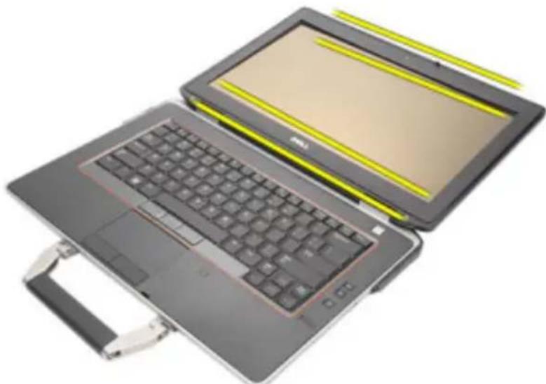 DELL Latitude E6420 ATG - Removing the Display Bezel - 2