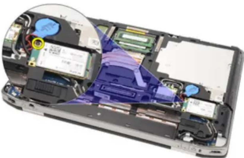 DELL Latitude E6420 ATG - Removing the Wireless Wide Area Network (WWAN) Card - 2