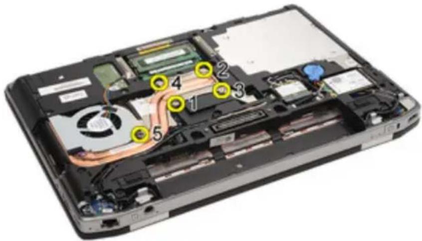 DELL Latitude E6420 ATG - Removing The Heat Sink - 2