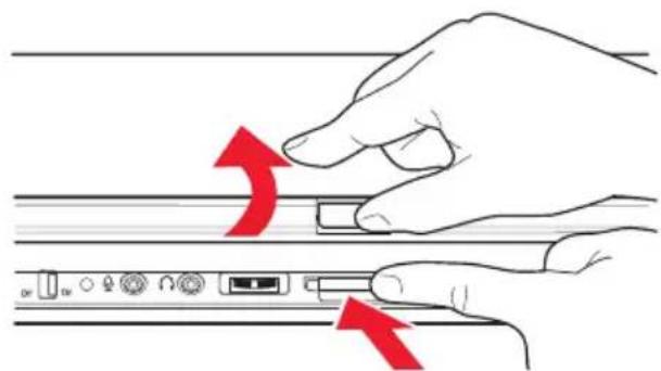 TOSHIBA Portege M400 - Opening the display panel - 1