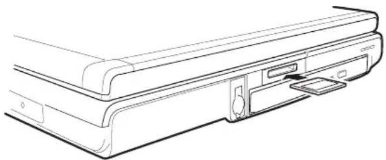 TOSHIBA Portege M400 - Inserting memory media - 1
