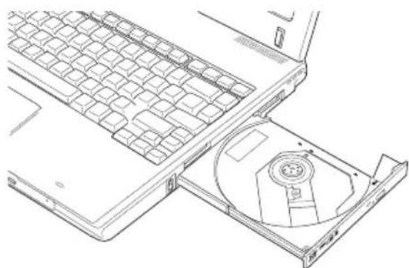 TOSHIBA Portege M400 - Inserting a compact disc - 2