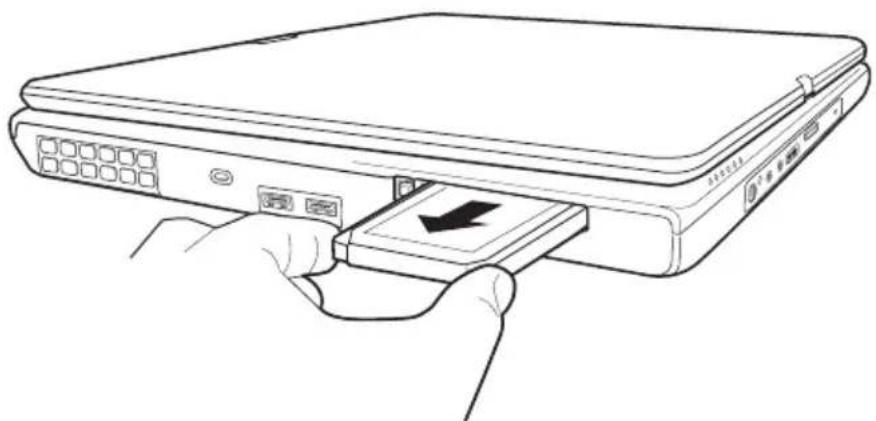 TOSHIBA Portege M400 - Removing a PC Card - 2