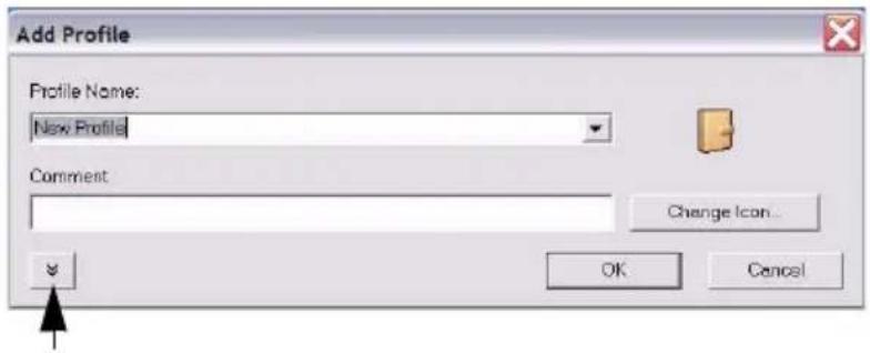 Add Profile Profile Name: New Profile Comment Change Icon... OK Cancel