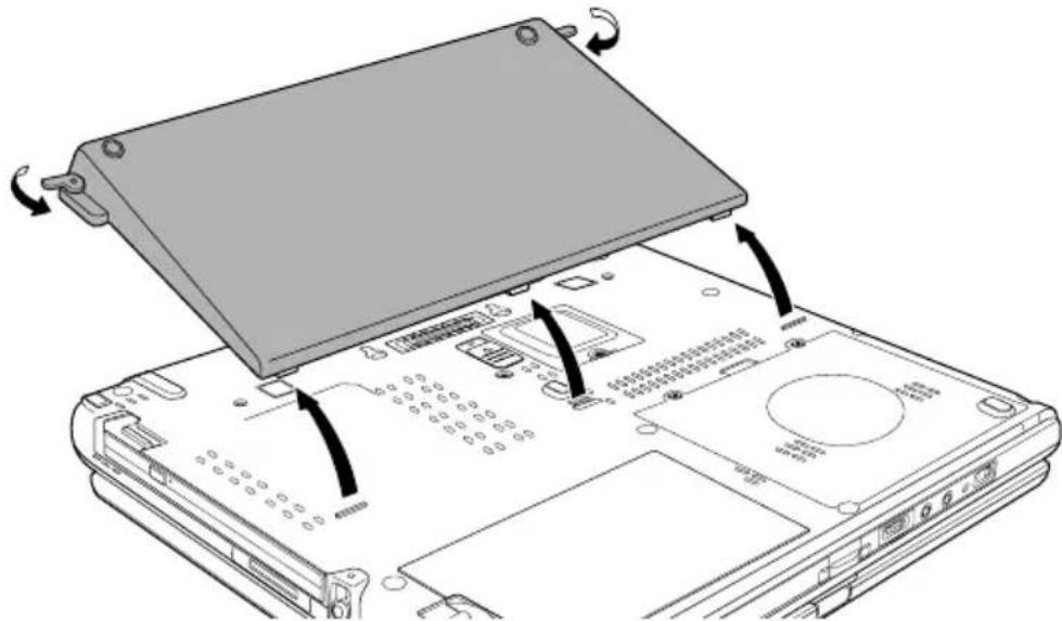 TOSHIBA Portege R400 - Disconnecting the Slice Expansion Battery - 2