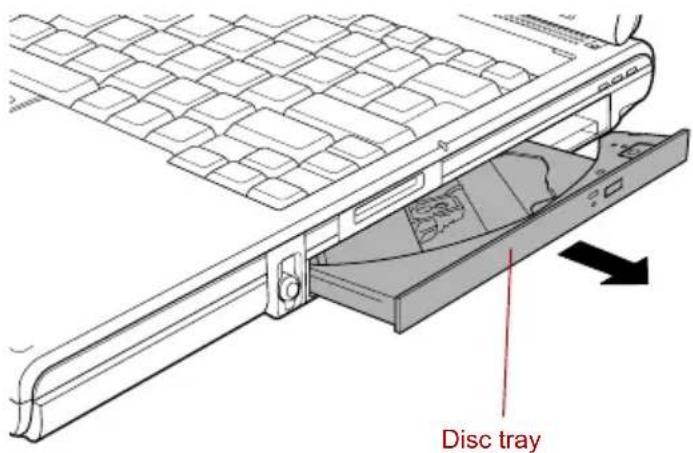 TOSHIBA Portege R400 - Loading discs - 2