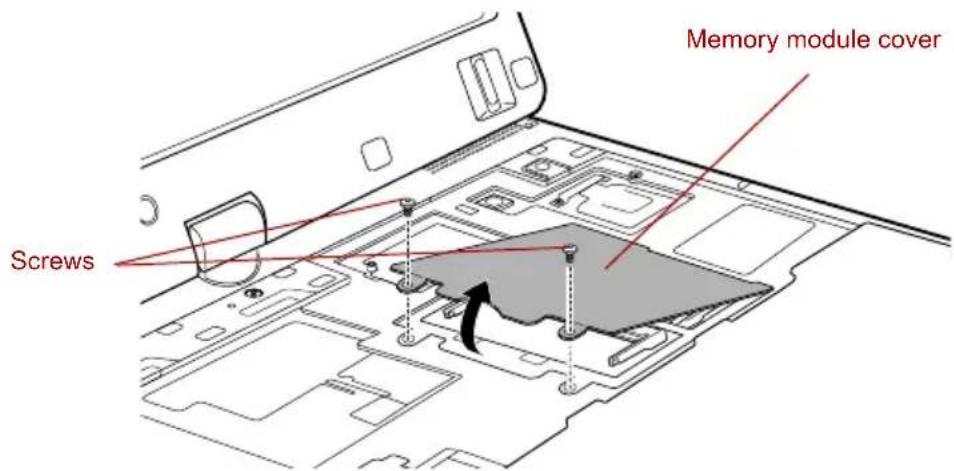 TOSHIBA Portege R400 - Installing a memory module - 5