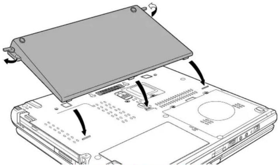 TOSHIBA Portege R400 - Connecting the Slice Expansion Battery - 2