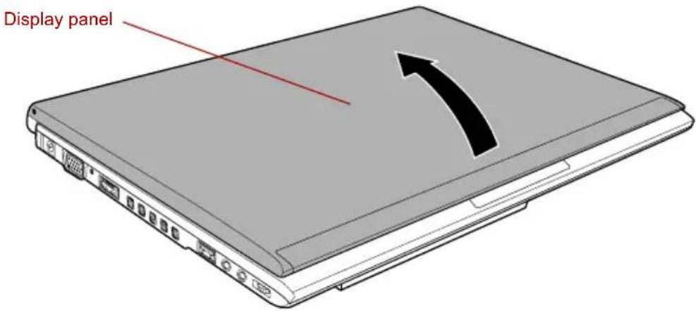TOSHIBA Portege A600 - Opening the display - 1