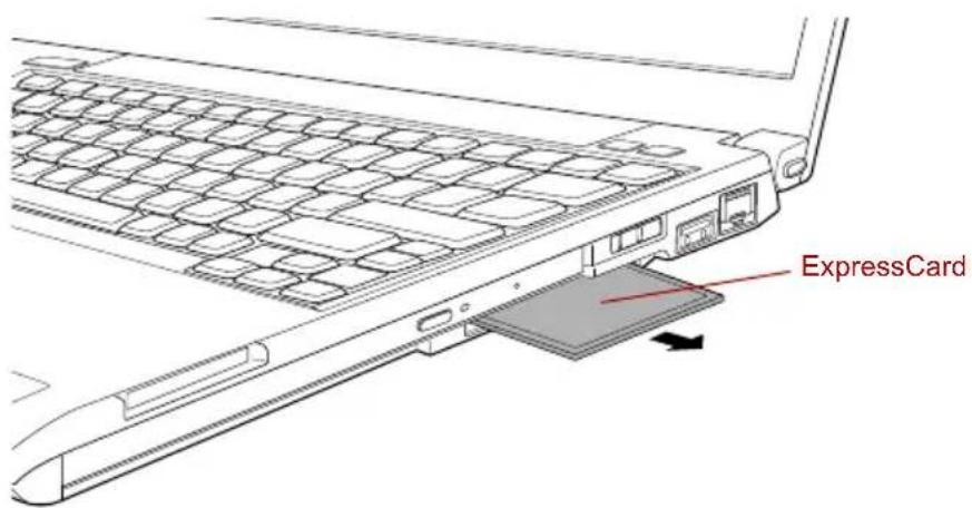 TOSHIBA Portege A600 - Removing an ExpressCard - 1