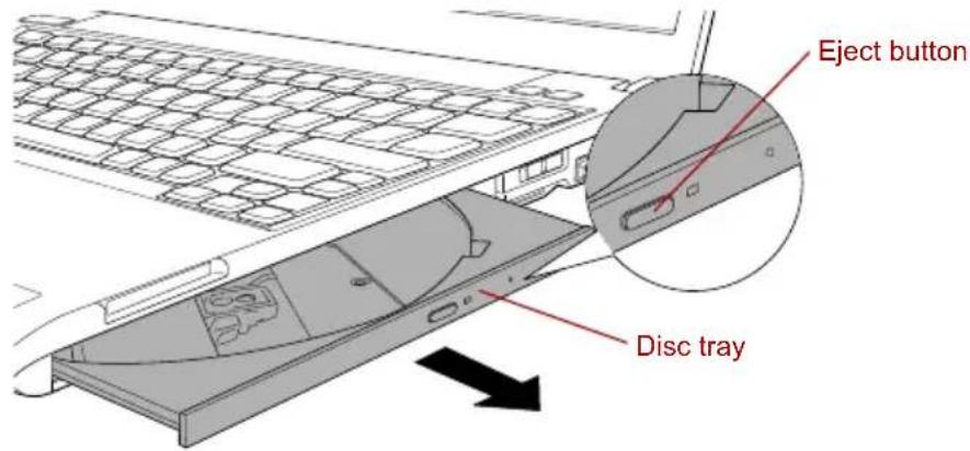 TOSHIBA Portege A600 - Loading discs - 1