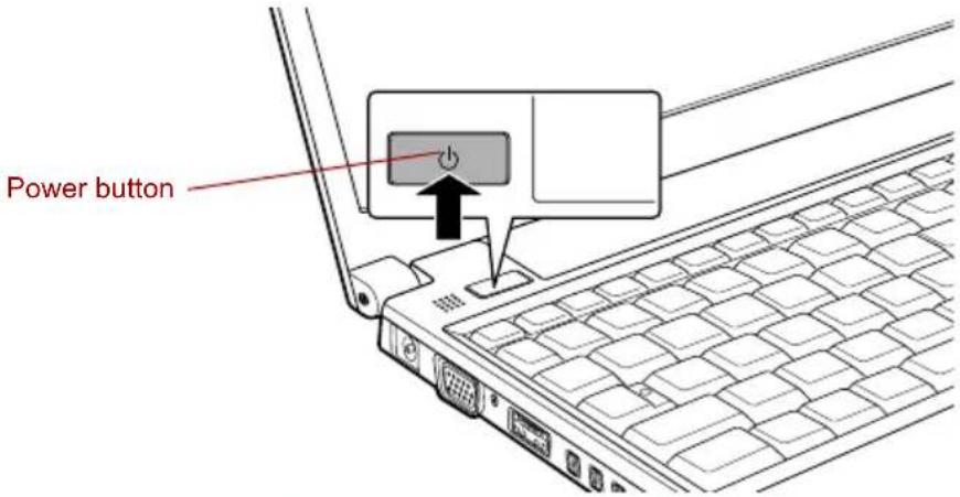 TOSHIBA Portege A600 - Turning on the power - 2