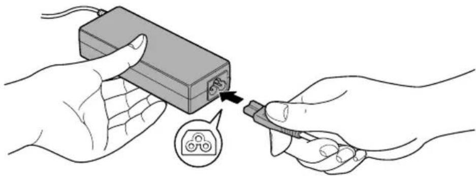 TOSHIBA Portege A600 - Connecting the AC adaptor - 3