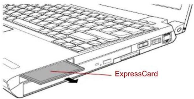 TOSHIBA Portege A600 - Removing an ExpressCard - 2