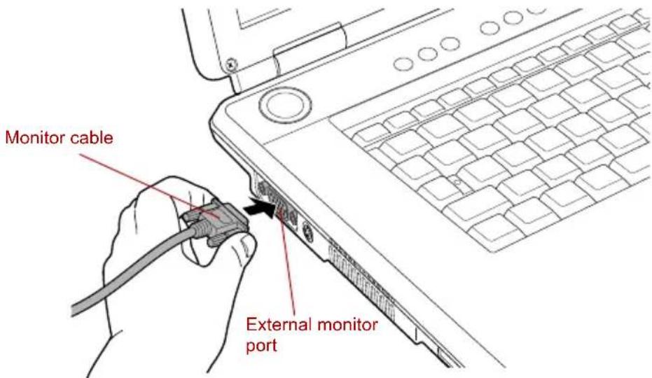 TOSHIBA Qosmio F20 - External monitor - 1