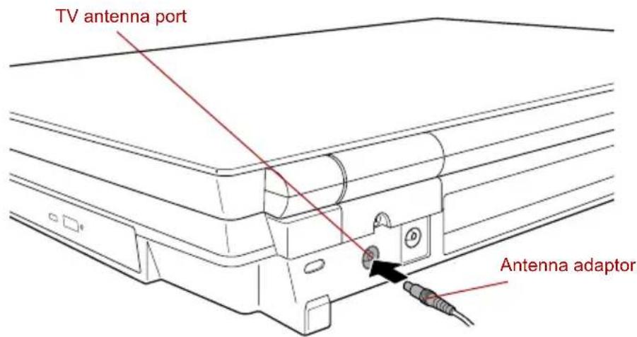 TOSHIBA Qosmio F20 - Connecting the antenna adaptor - 4