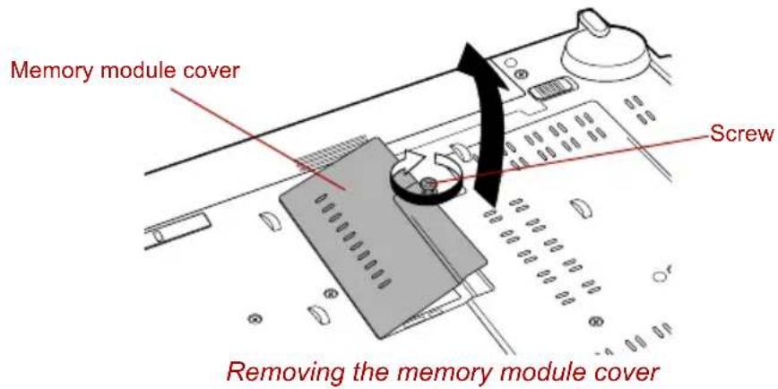 TOSHIBA Qosmio F20 - Installing memory module - 1