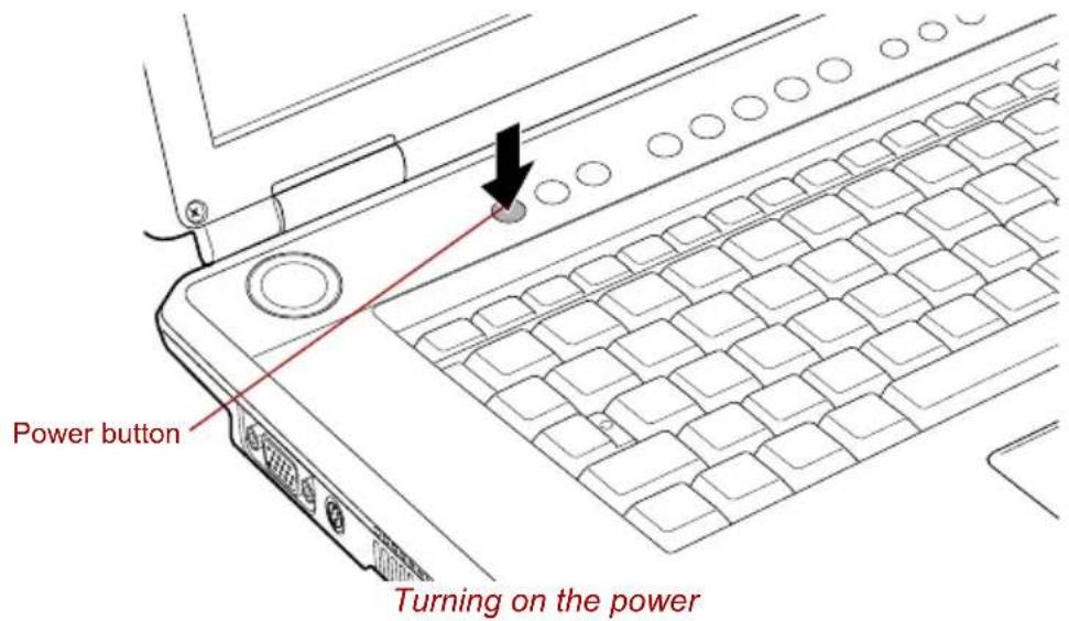 TOSHIBA Qosmio F20 - Turning on the power - 2