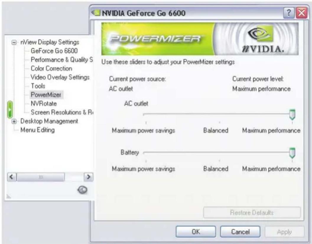 TOSHIBA Qosmio F20 - PowerMizer - 2