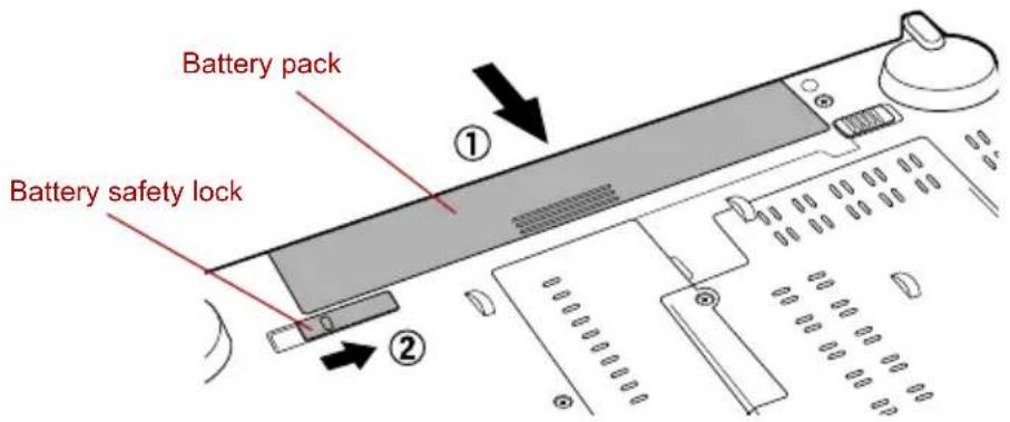 TOSHIBA Qosmio F20 - Replacing the battery pack - 3