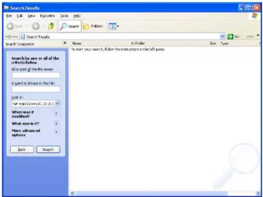 TOSHIBA Satellite 1110 - Click Start, then point to Search. - 1