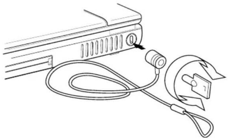 TOSHIBA Satellite 1110 - Using a computer lock - 3