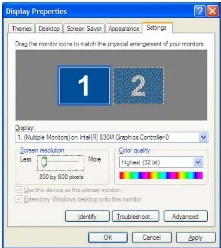 TOSHIBA Satellite 1110 - Changing the display properties setting - 1