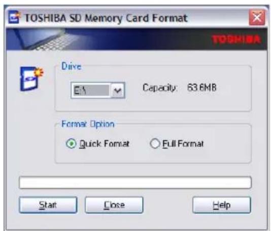 TOSHIBA Satellite A105 - TOSHIBA SD Memory Card Format Utility - 2