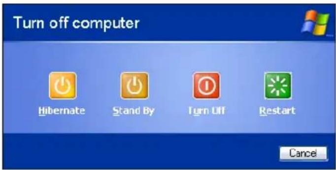 TOSHIBA Satellite A105 - Click Start, select Turn off computer. - 1