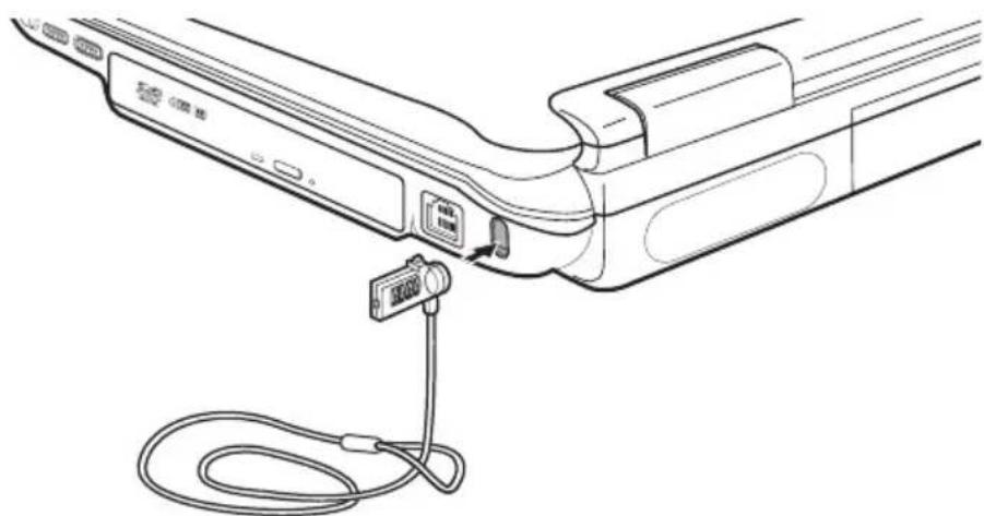 TOSHIBA Satellite A105 - Using a computer lock - 2
