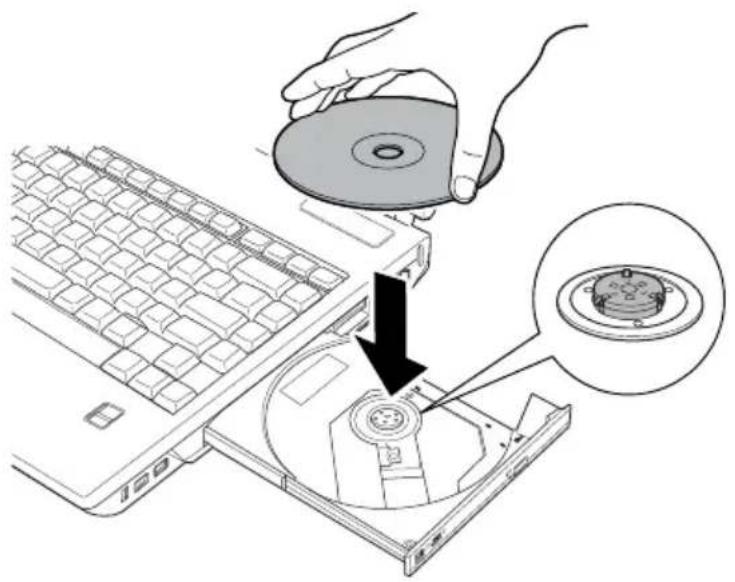 TOSHIBA Satellite A105 - Sample drive tray fully extended - 1