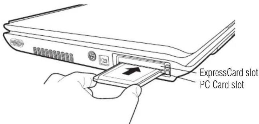 TOSHIBA Satellite A105 - Inserting a PC Card - 1